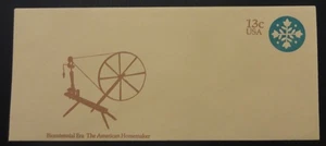 US Envelope #U572 13¢ Bicentennial Era, The American Homemaker, unused (4085) - Picture 1 of 2