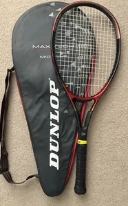 VINTAGE NOS Dunlop Max Tech Mid Tennis Racquet 4 1/4” Grip 95 Sq IN w Case - Picture 1 of 5