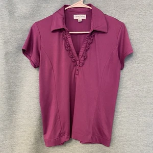 Sport Haley Purple Golf Sport Shirt Ruffle Size Small - Picture 1 of 8