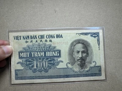 100 Dong Blue color Ho Chi Minh North Viet Nam Banknotes 1951 Rare_LDP Shop. - Image 1 of 2