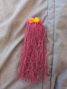 Hula Hair AA Barbie's Hula Skirt Mattel 1997 Pinkish Purple Tinsle Christie - Picture 1 of 4