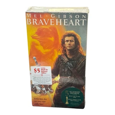 1995 BRAVEHEART  Mel Gibson VHS Movie 2 Tape Set Factory Sealed - Image 1 of 4