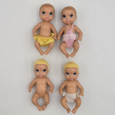 Barbie Skipper Babysitters Inc Baby Doll Lot of 4 Infant Babies   - Image 1 of 4