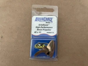 AQUACRAFT MODELS GrimRacer High-Performance Metal Propeller 40 x 53 w/ Box #3 - Picture 1 of 9