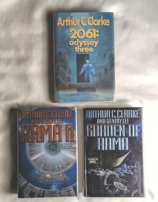 3 Arthur C Clarke HC 1st Ed Garden Of Rama II Rendezvous Vol 2-3 2061 Oyssey  - Image 1 of 4