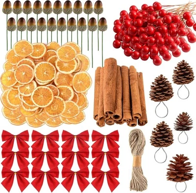 Multicolored Christmas Wreath Making Kit - 218 Pcs for Holiday Decor - Image 1 of 4