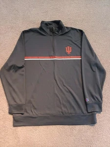 Champion Indiana Hoosiers IU 1/4 Zip Pullover Herren XLT Tall grau NCAA - Bild 1 von 8