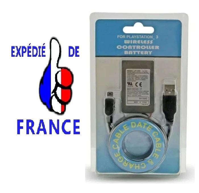 Batterie + cable pour Manette PS3 Dualshock 3 Playstation 3 LIP1359 Controller - Immagine 1 di 1