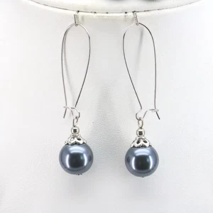 Gioielli per Donna 12Mm Nero Imitazione Perle Collana Bracciale Orecchino Set Ragazza - Foto 1 di 14