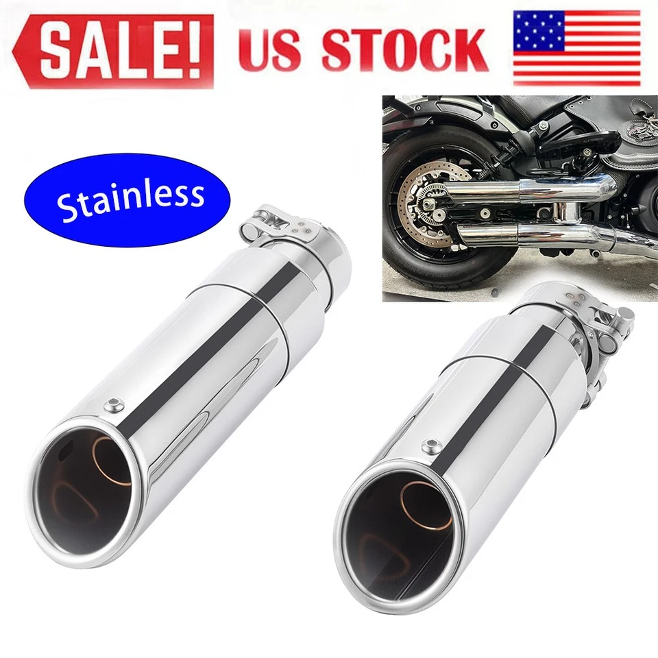 Shorty Slip-On Exhaust Mufflers For Indian Scout Sixty Rogue Bobber 2015-24 2025 Foto 1 de 4