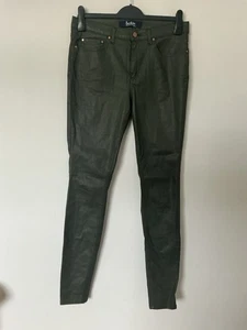 Boden Mayfair Modern Skinny Jeans Size 12 L. Green. Waxy Finish. - Picture 1 of 6