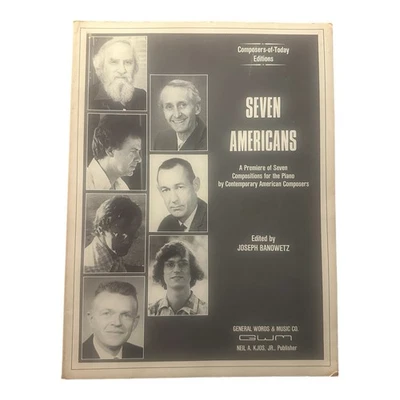 Seven Americans Piano Compositions Joseph Banowetz NOS 1970s Kjos GWM - Image 1 of 4