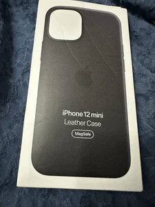 Apple iPhone 12 Mini MagSafe Portefeuille Cuir Original Véritable Noir - Photo 1 sur 6