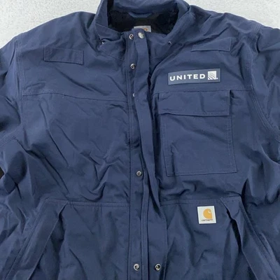 Carhartt Jacket Mens Large Navy Blue Storm Defender United Insulated Workwear - Image 1 of 4