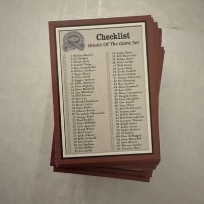 2000 Fleer Baseball Greats Of The Game  Lot (79 Different Cards) - Image 1 of 4