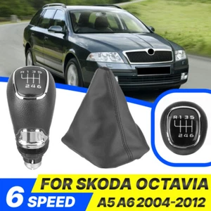 Für Skoda Octavia 2004-12 6 Gang Schaltknauf Knüppel Hebel Gamasche Kofferraum Abdeckung - Bild 1 von 17