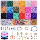 5000pcs/set Clay Beads For Bracelet Making Kit Clay Flat Polymer Beads Jewellery
