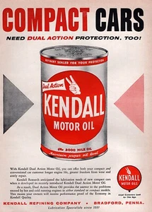 1959 Kendall Dual Action Motor Oil Original Color Print Ad - Picture 1 of 1