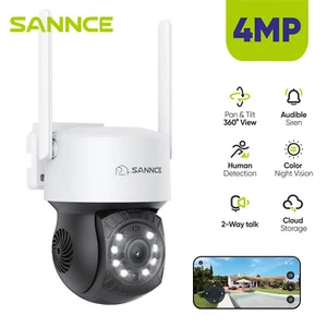 SANNCE Wireless 3MP PT Security IP Camera Color Night Vision Two Way Audio WIFI - Picture 1 of 13