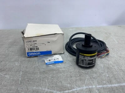 Codificador Rotativo OMRON E6CP-AG3C Absoluto 256 ppr 5-12Vdc 2m Cabo 6mm Eixo NOVO - Imagem 1 de 4