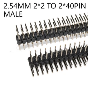 2*2 to 2*40Pin Male Header Pin Right Angle Double Row Strip PCB Connector 2.54mm - Picture 1 of 17