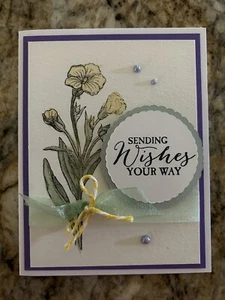 Juego de 4 tarjetas completas de acuarela de flores de envío de deseos - Imagen 1 de 4