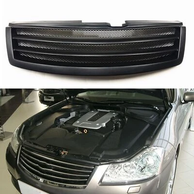 Car Front Bumper Grill Grille FRP Matte Black For Infiniti M35 M45 2008-2010 - Imagem 1 de 4