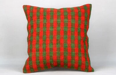 Kilim Pillow Cover, 16x16 in, Ethnic Sofa Pillow Cover, Decorative Boho Pillow - Image 1 of 4