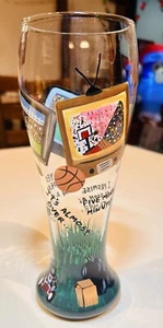 Beer Pilsner Glass 22 Oz Handpainted Lolita, Baseball, Basketball, Football Gift - Picture 1 of 13