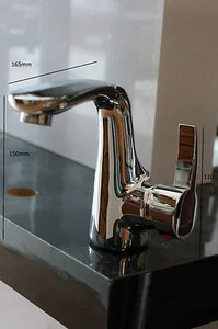 Grifo curvo cromado pulido mezclador fregadero baño cocina moderno 3009 - Imagen 1 de 11
