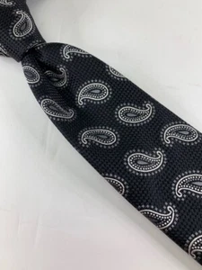 Corbata Donald J. Trump Signature para hombre negra cachemira 100 % seda clásica - Imagen 1 de 6