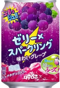 Soft Drink Jelly Grape Fruit Sparkling Carbonated Dydo Purple Can Japan 280ml - Picture 1 of 2