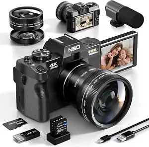 4K Digital Cameras for Photography - 48MP/60FPS Video Camera for Vlogging, Wifi - Picture 1 of 7
