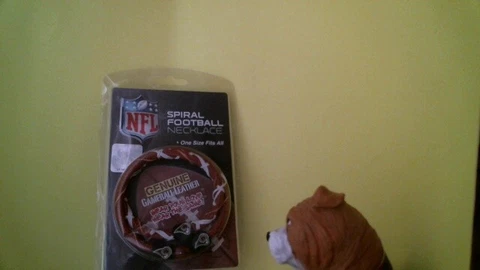 LOS ANGLES RAMS FOOTBALL NECKLACE (leather)  [NEW] "FRE 1 DAY SHIP"  / RAM IT Cover