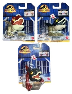 Figuras de dinosaurios emergentes salvajes Jurassic World Dominion sin jaula - Juego de 3 de Mattel - Imagen 1 de 7