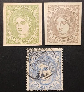 SPAIN, XIX CENTURY, lot STAMPS , NO GUM /USED - Picture 1 of 1