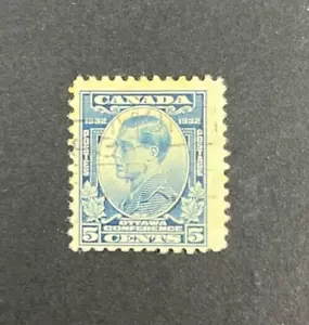 1932 Canada Stamp Scott 193 5 Cents Used Ottawa Conference #180 - Picture 1 of 2