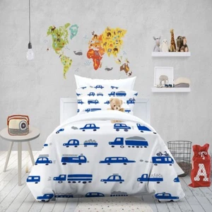 3D Automobile Trucks White Quilt Cover Set Duvet Cover Bedding Pillowcases 2862 - Picture 1 of 14