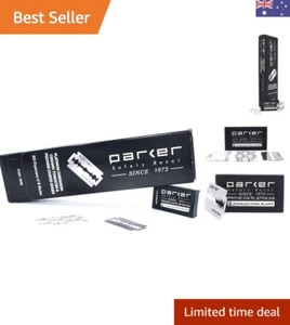 Parker 100 Count, Parker Double Edge Safety Razor Blades, Premium Platinum St... - Picture 1 of 7