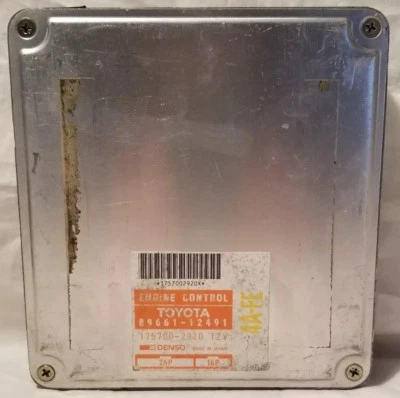 1991 Toyota Corolla 4 Dr SDN Automatic 89661-12491 ECM ECU - Image 1 of 3