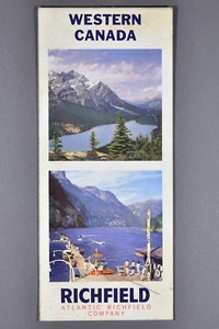 1968 Western Canada road map Richfield oil gas British Columbia SK Manitoba - Bild 1 von 4