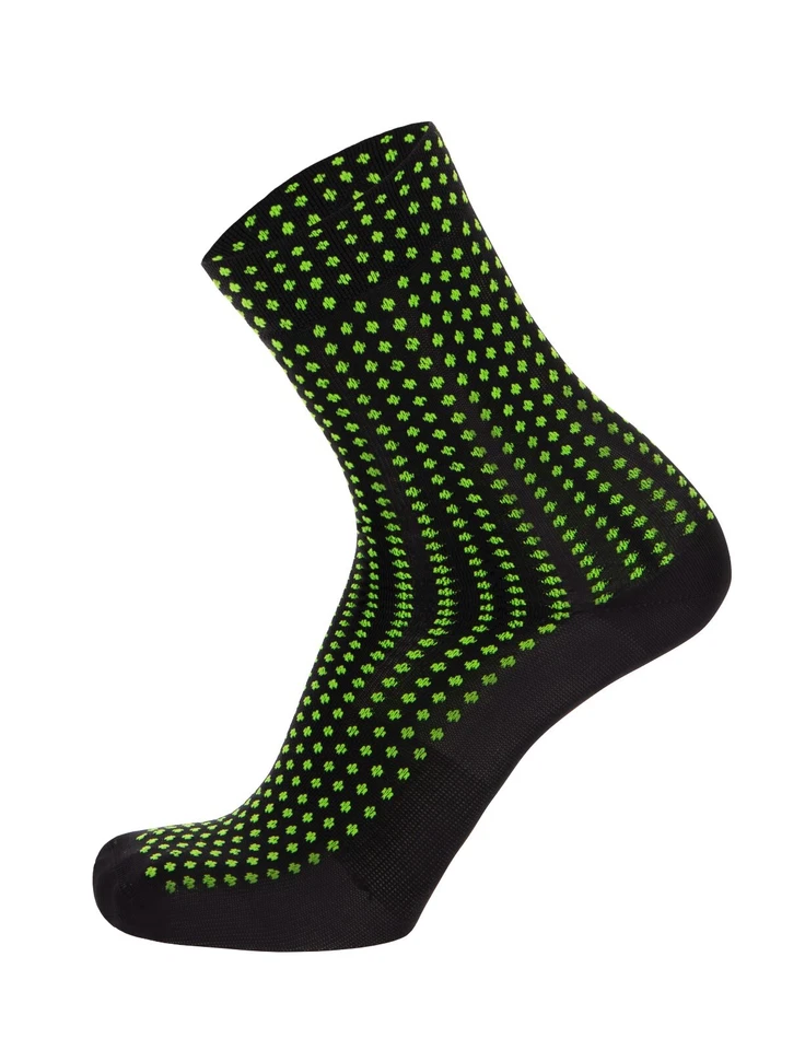Sfera Medium Profile Socks - Black/Green by Santini - Image 1 of 2