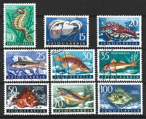 YUGOSLAVIA 1956 ADRIATIC SEA CREATURES CTO SET USED (B) - Picture 1 of 1