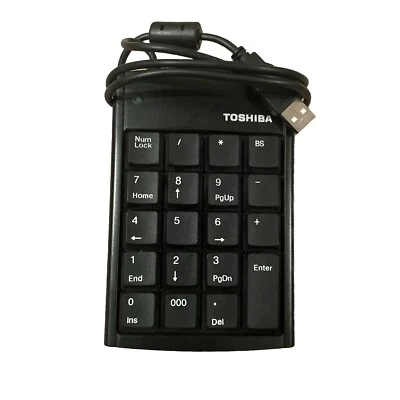 Toshiba PA1390U-1NKP  2 Port USB Hub Numeric Keypad (TESTED) (WORKS GREAT) - Image 1 of 3