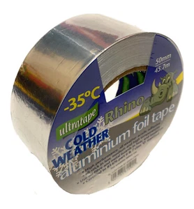 Nastro in alluminio acrilico Hi-Stick -35c riparazione guarnizione pannello di riscaldamento tubo di scarico, 50 mm - Foto 1 di 3