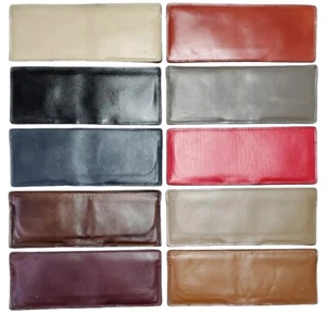 HANDMADE Bifold WALLET Genuine LEATHER Mens Billfold w PHOTO Insert /Misc Colors - Picture 1 of 26