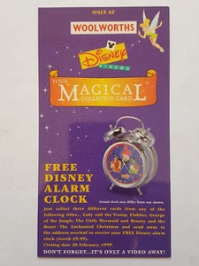 Walt Disney Wecker - Woolworths - Sammelkarte - Faltblatt / Flyer #W738 - Bild 1 von 2