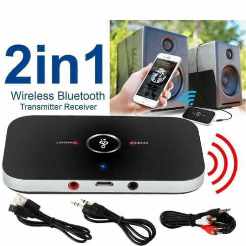 2-IN-1 Bluetooth Receiver & Transmitter Wireless RCA to 3.5mm Aux Audio Adapter