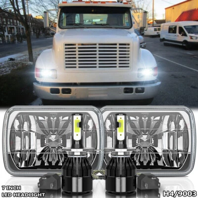 For International Harvester 9900 9200 9400i 4700 4800 Pair 7x6inch LED Headlight - Image 1 of 4