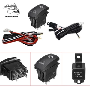 Arnés de luz antiniebla LED rojo montaje universal fusible interruptor basculante láser relé rojo - Imagen 1 de 10